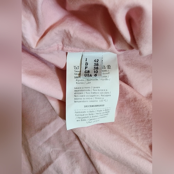 RRP €295 CEDRIC CHARLIER Shirt Blouse High Low US 8 Tie Around Bow Italy Cotton. - Picture 8 of 11